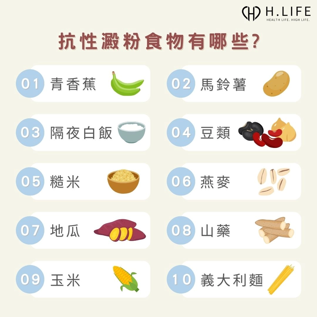 抗性澱粉食物有哪些?