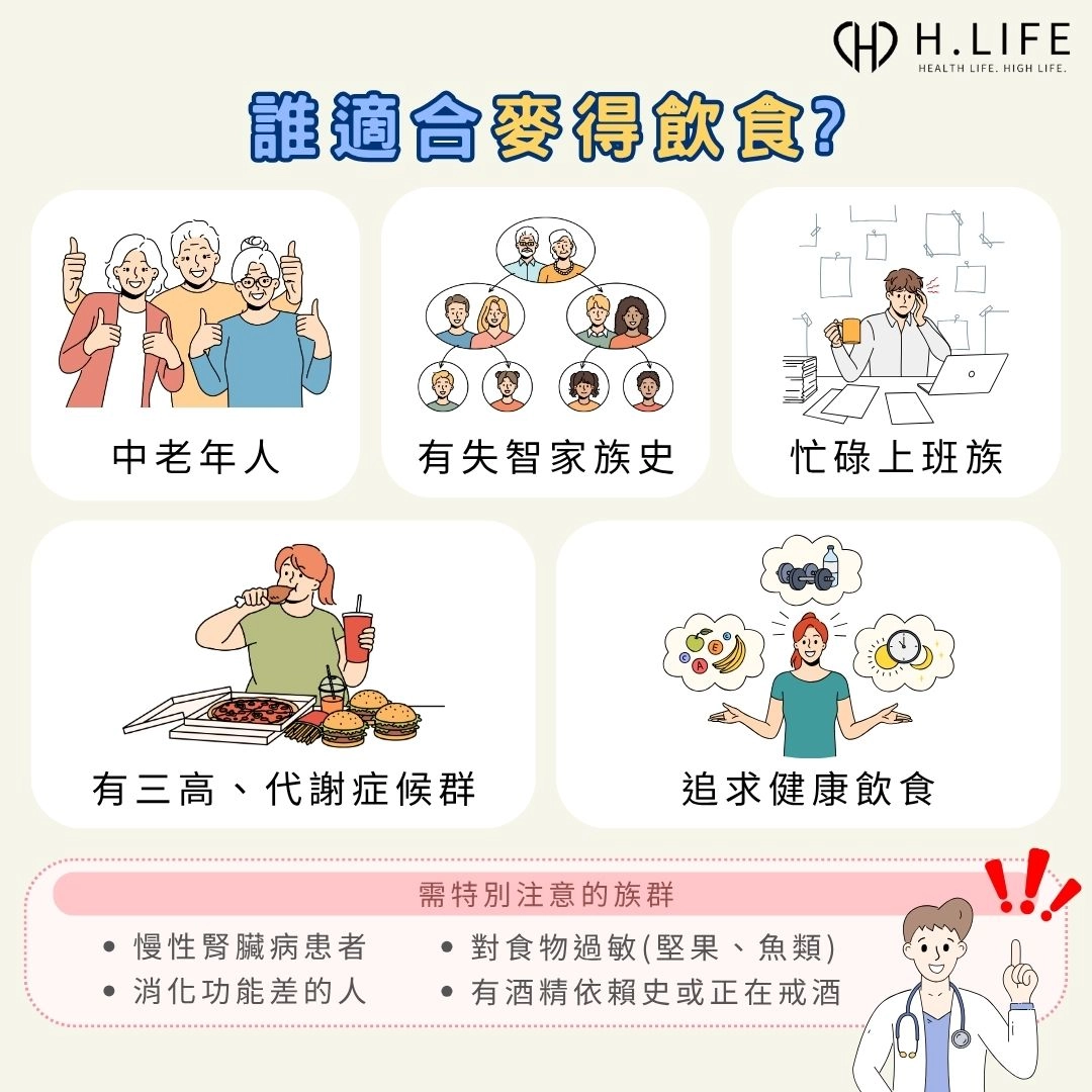 誰適合吃麥得飲食?哪些族群應該避免與注意?