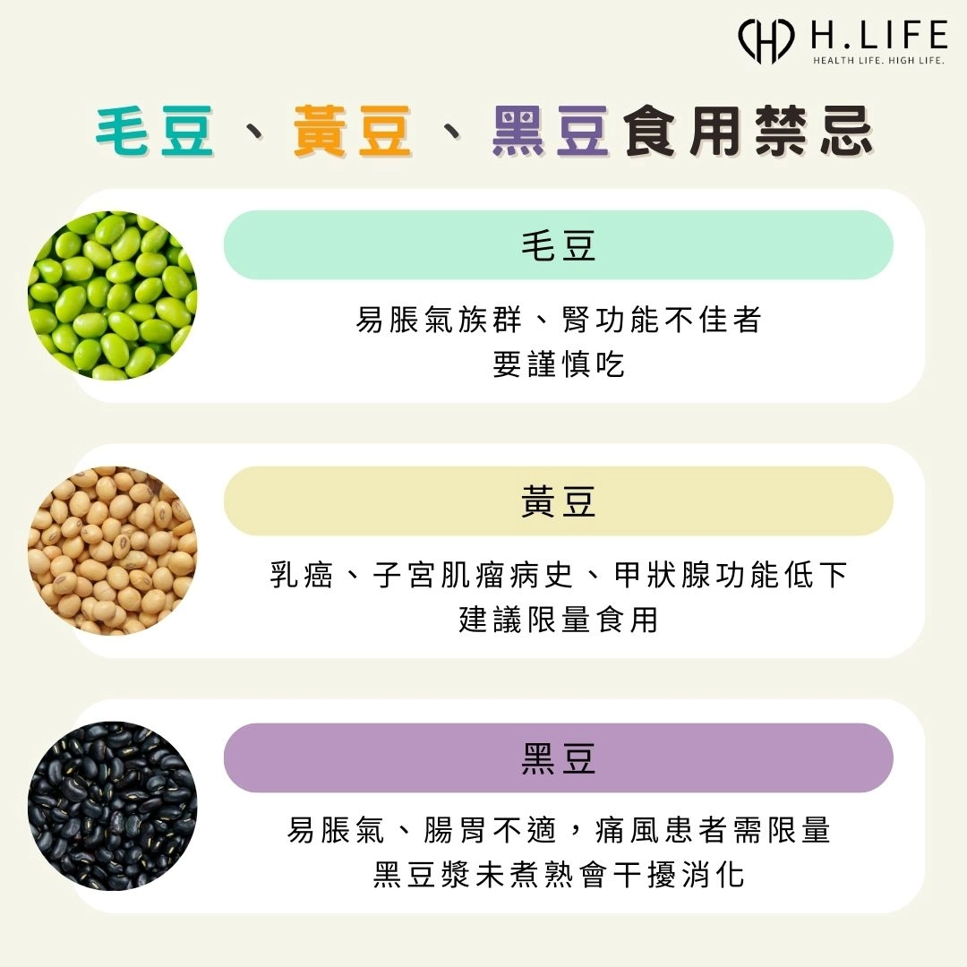毛豆、黑豆與黃豆的食用禁忌與副作用