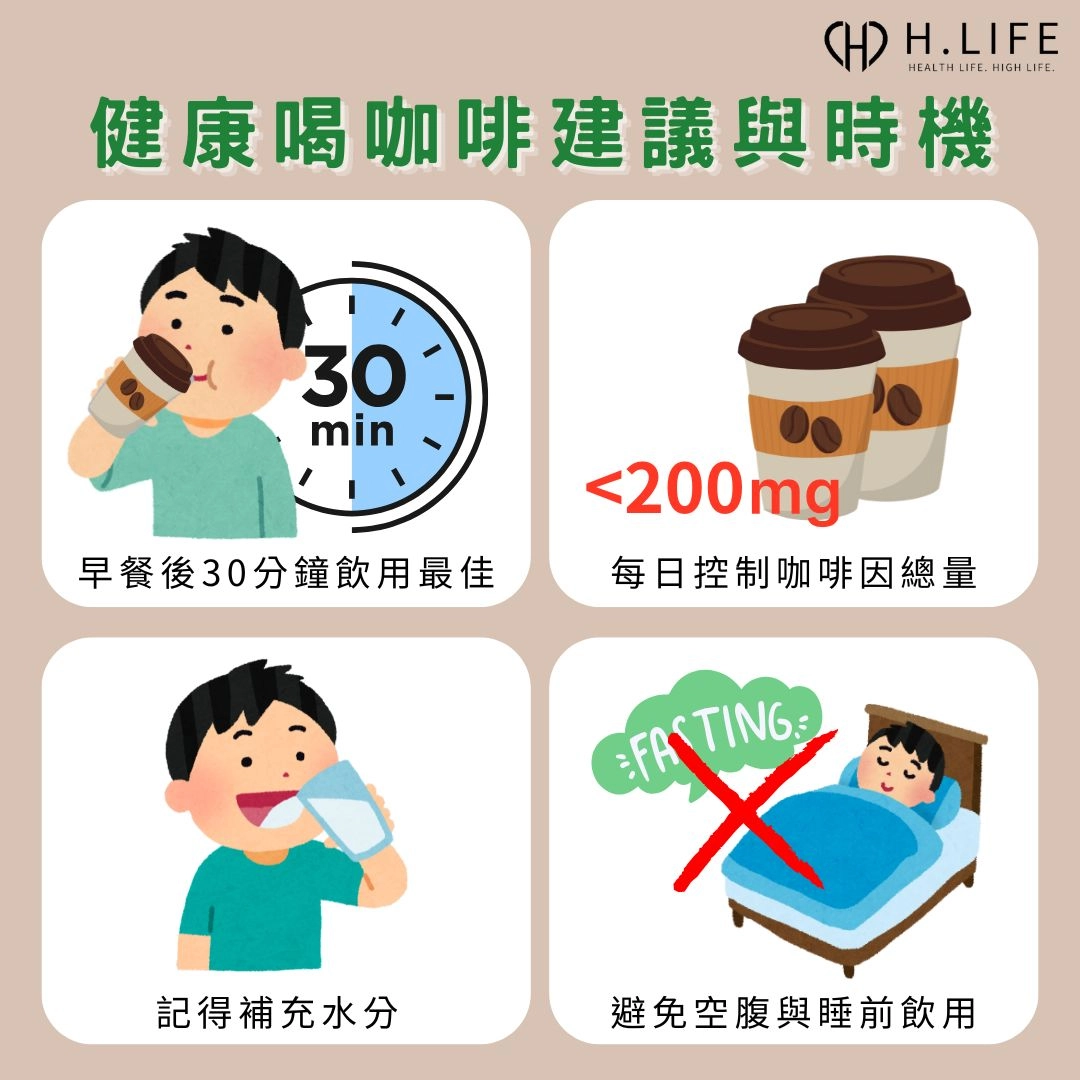 健康喝咖啡建議與正確時機